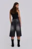 Washed Black Jumbo Jorts sold by Jaded London