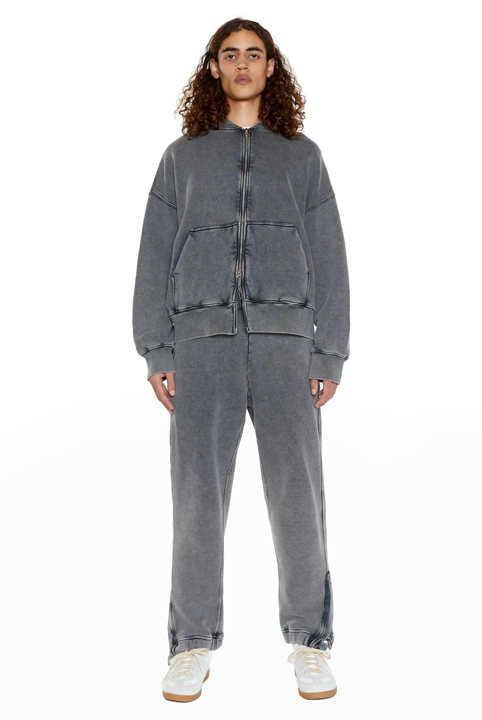 NTRLS Chrome Grey Oversized Zip Through Hoodie sold by Jaded London product image thumbnail 2