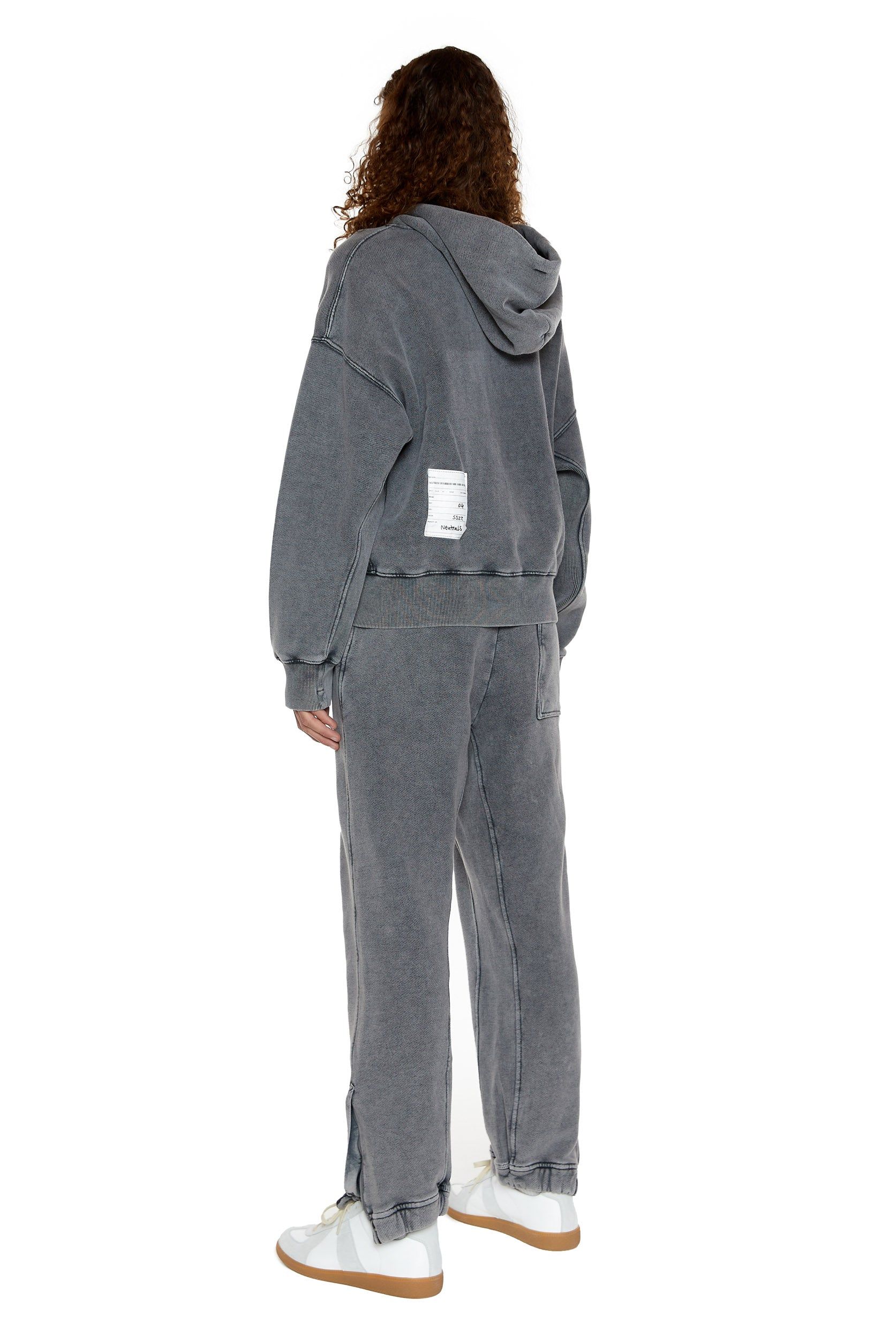 NTRLS Chrome Grey Oversized Zip Through Hoodie sold by Jaded London product image thumbnail 3