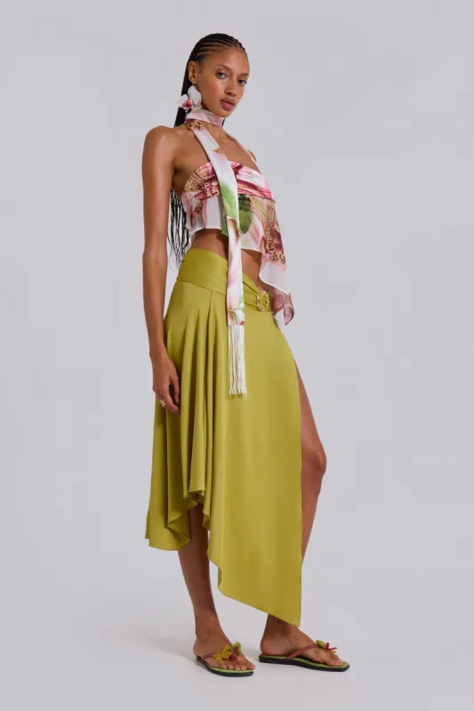 Riana Asymemetric Midi Skirt sold by Jaded London