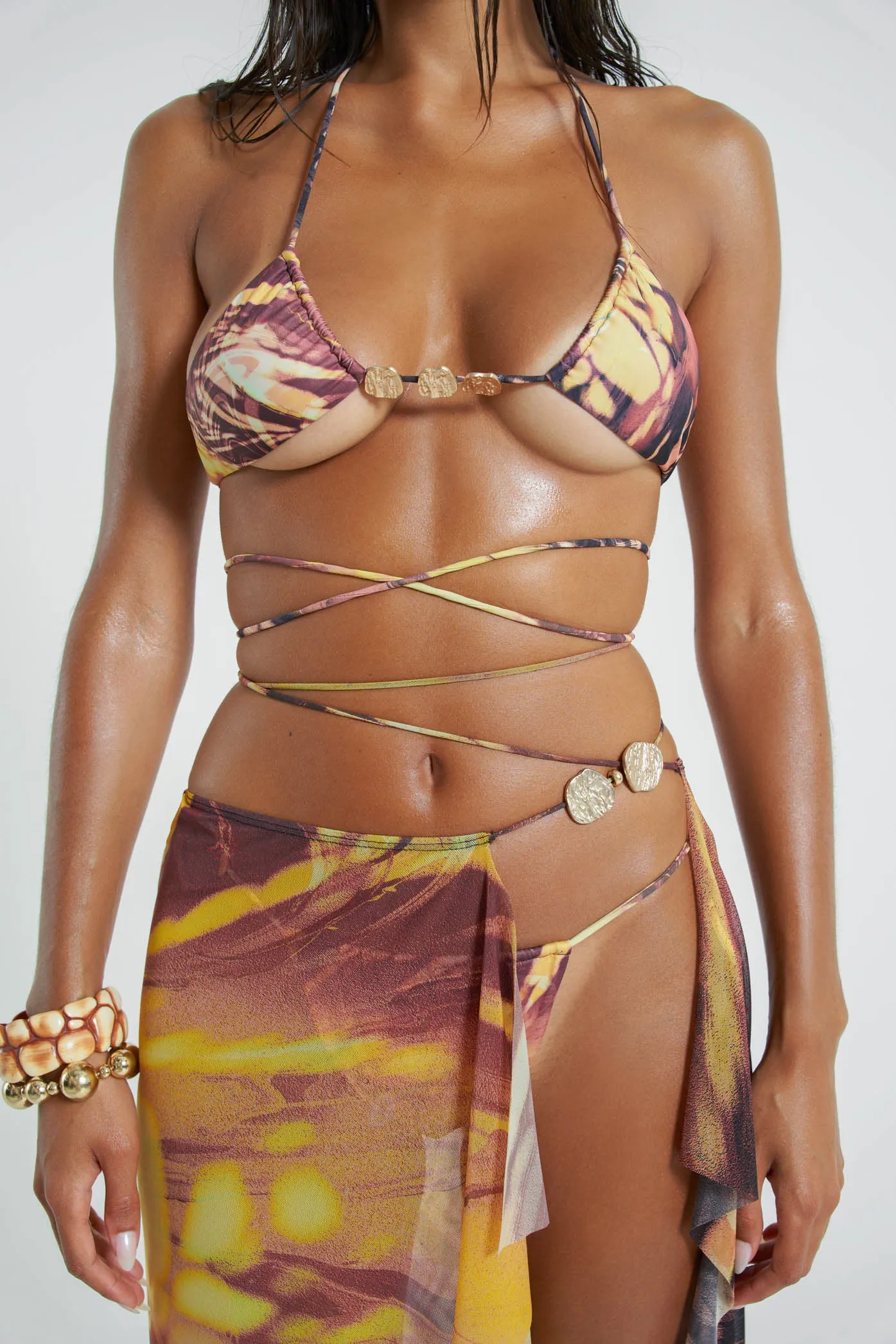 Aphrodite Wrap Around Mesh Maxi Skirt sold by Jaded London product image thumbnail 5