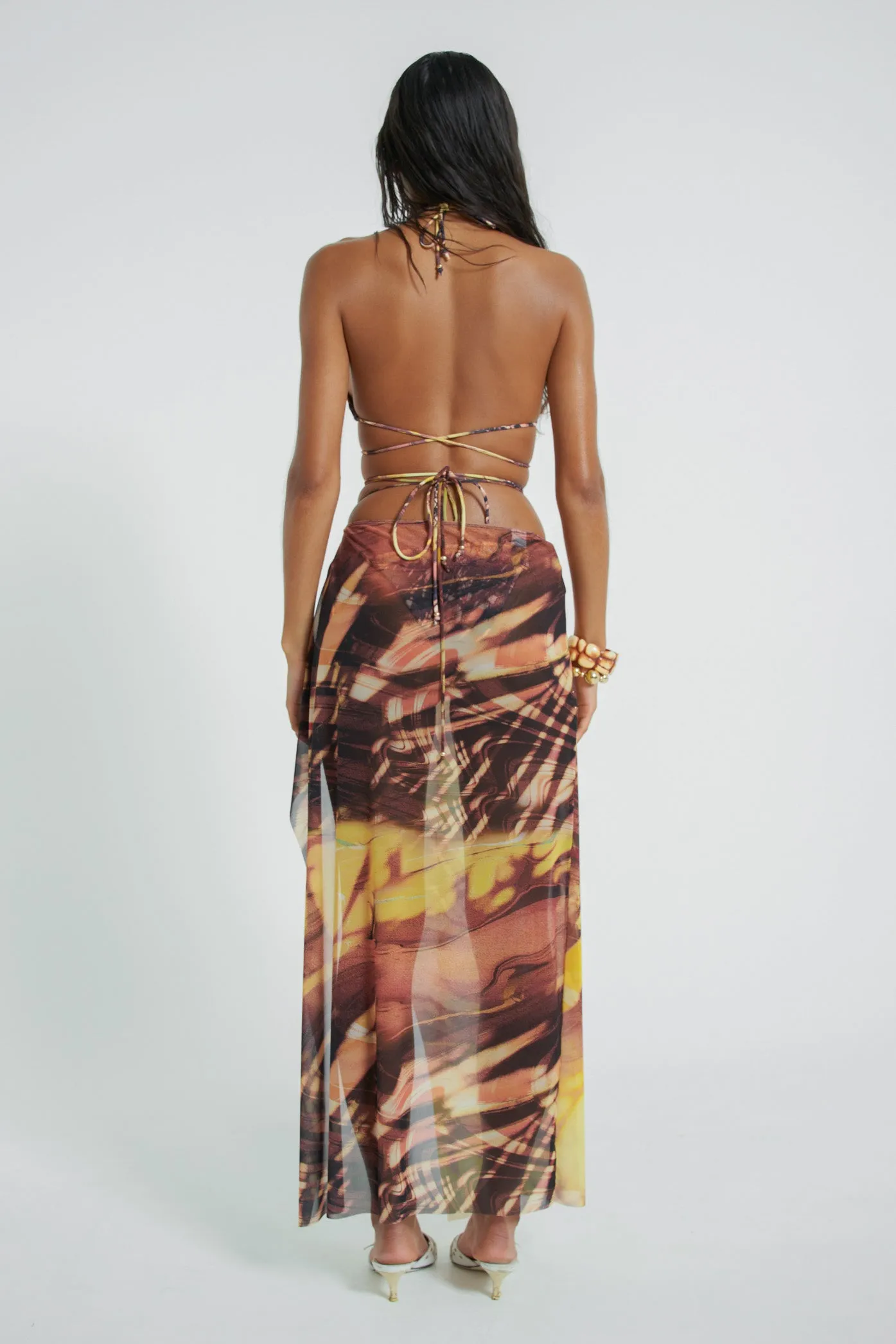 Aphrodite Wrap Around Mesh Maxi Skirt sold by Jaded London product image thumbnail 3