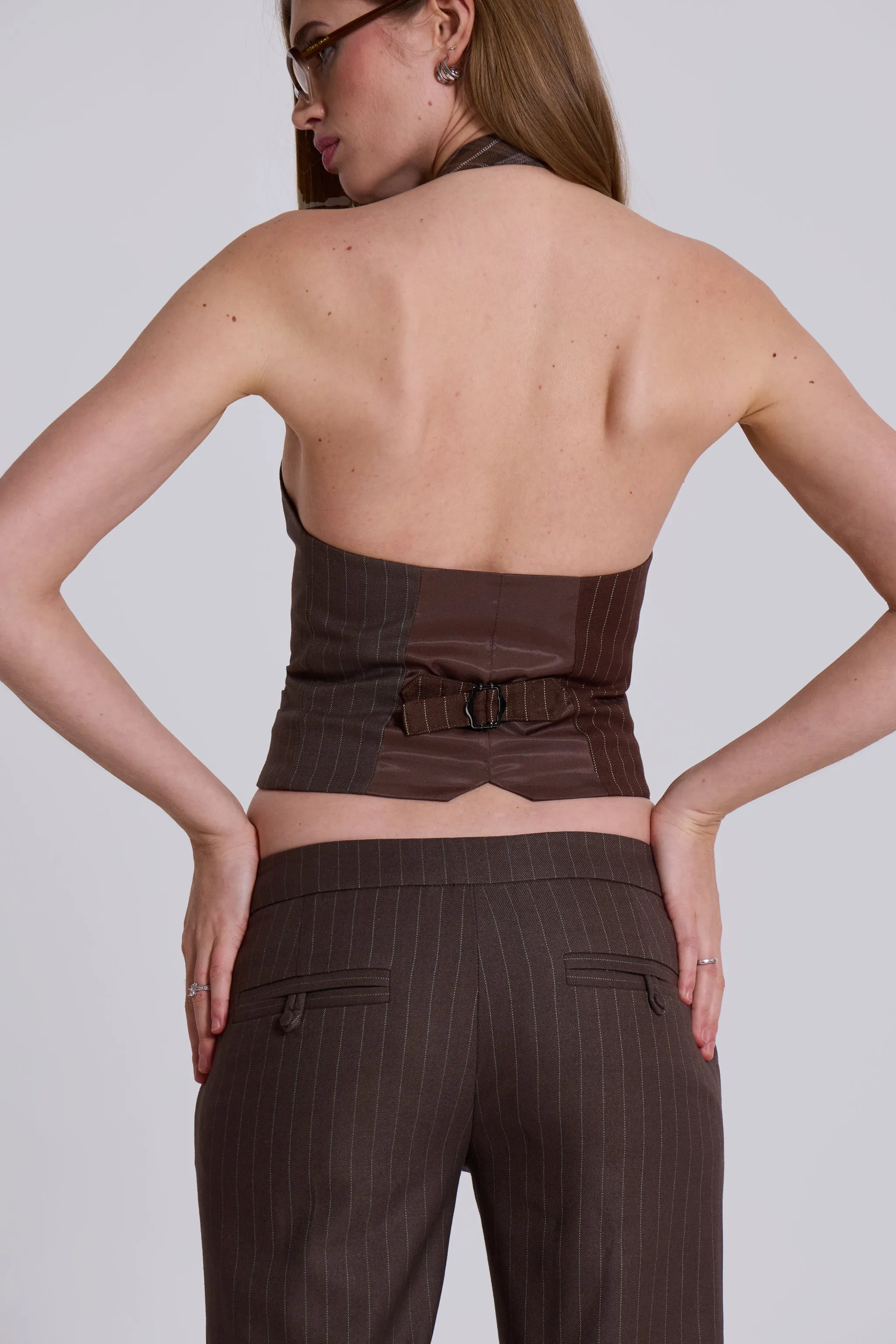 Tuesday Tie Backless Halter Shirt sold by Jaded London product image thumbnail 4