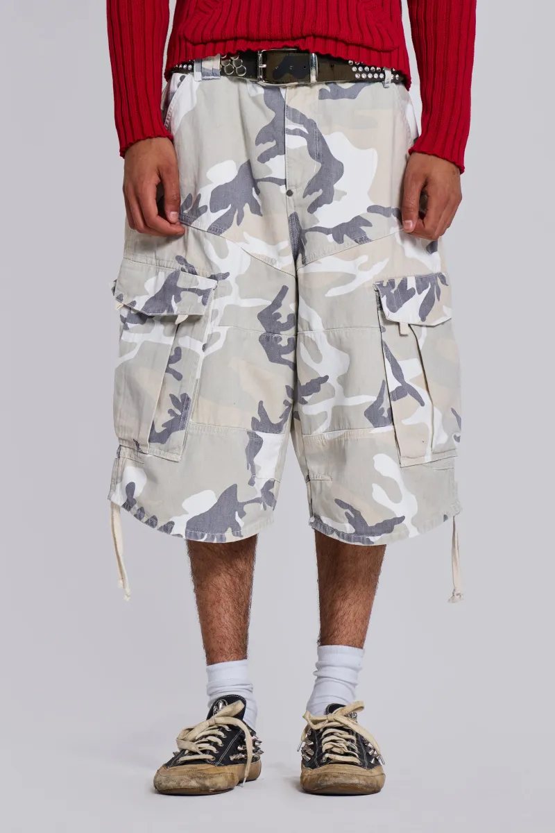 Snow Camo Cadet Cargo Shorts | Parallel