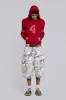 Snow Camo Cadet Cargo Shorts sold by Jaded London