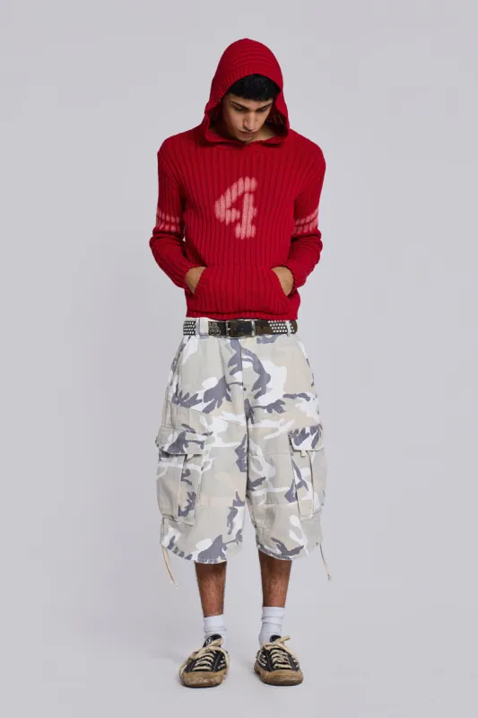 Snow Camo Cadet Cargo Shorts Parallel