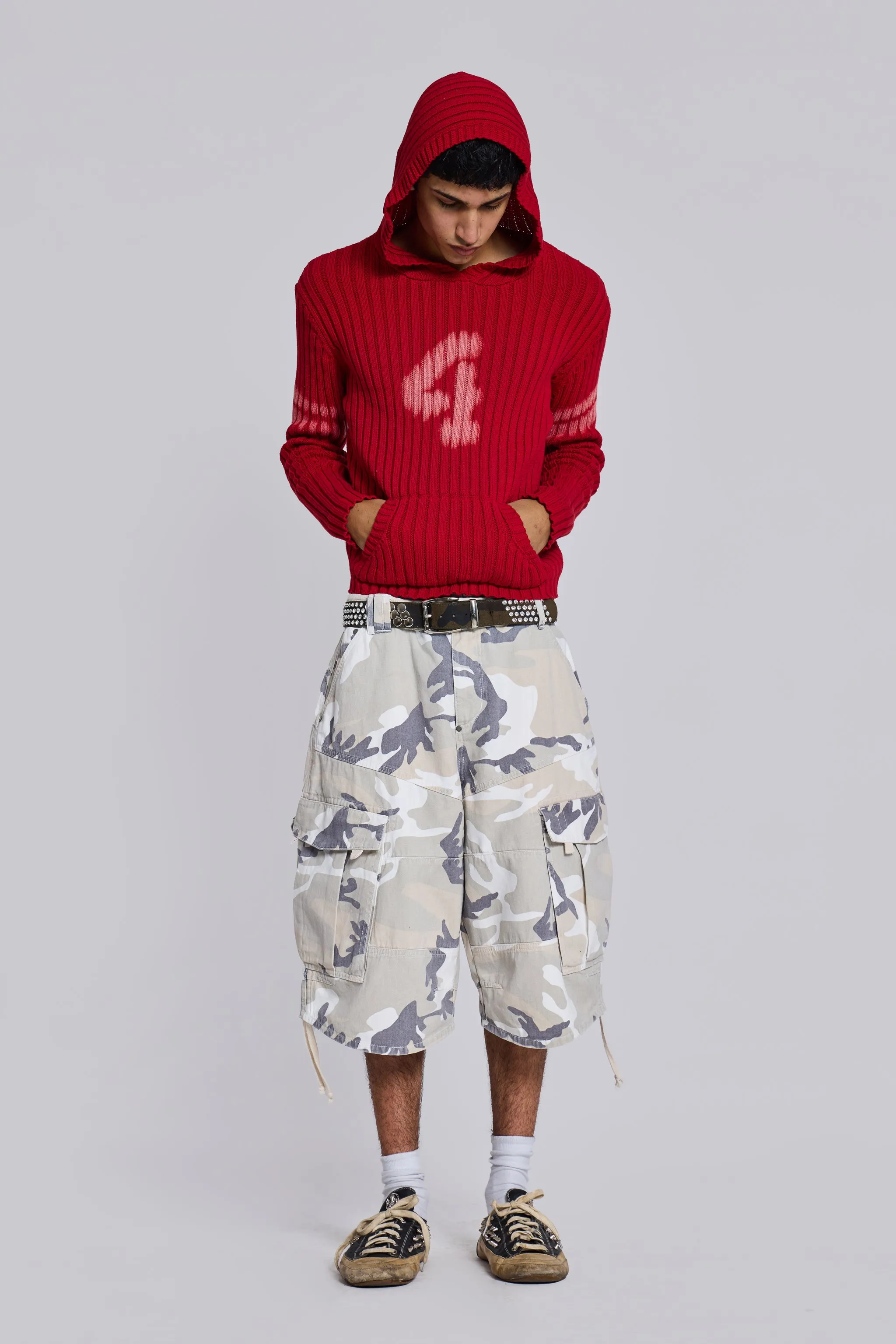 Snow Camo Cadet Cargo Shorts sold by Jaded London product image thumbnail 2