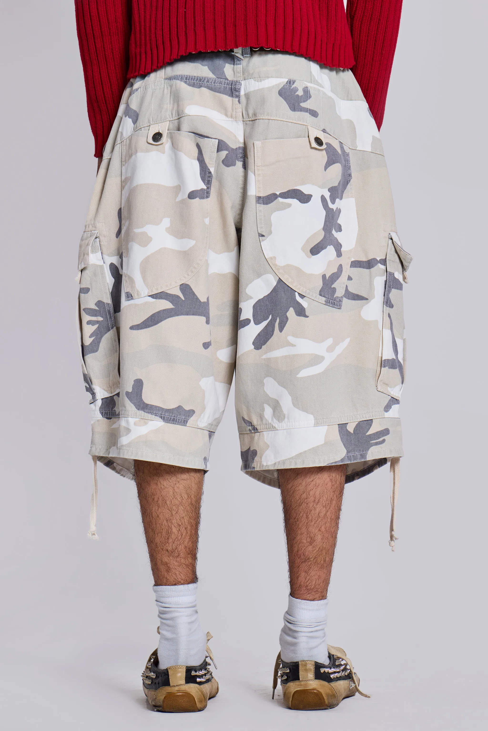 Snow Camo Cadet Cargo Shorts sold by Jaded London product image thumbnail 4