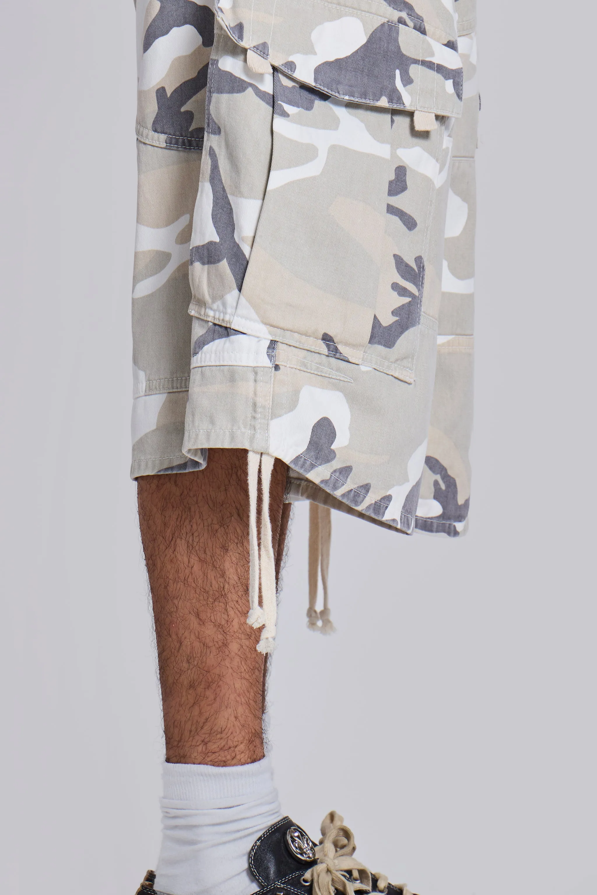 Snow Camo Cadet Cargo Shorts sold by Jaded London product image thumbnail 5