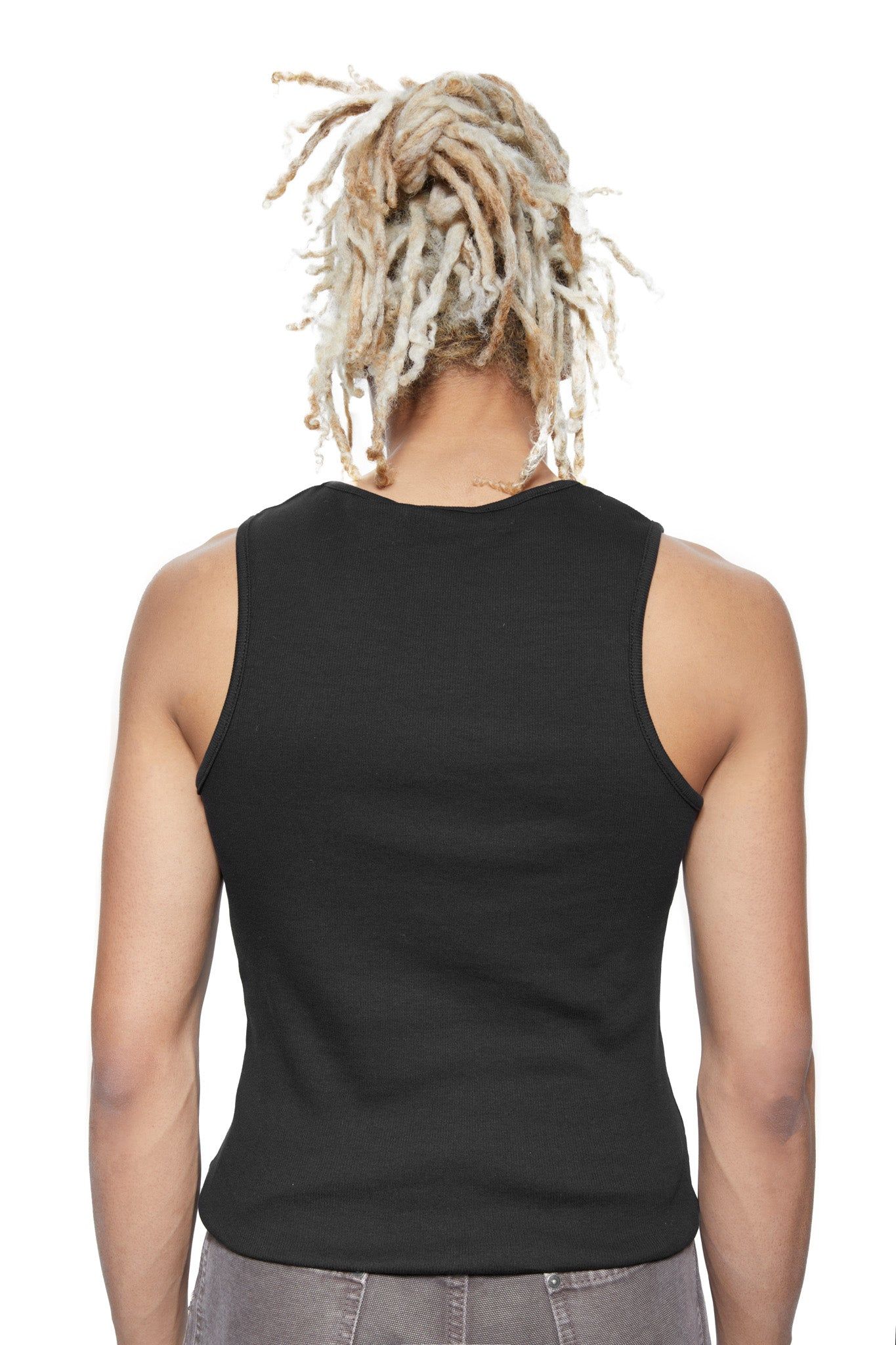 Black Outlaw Ribbed Vest sold by Jaded London product image thumbnail 4