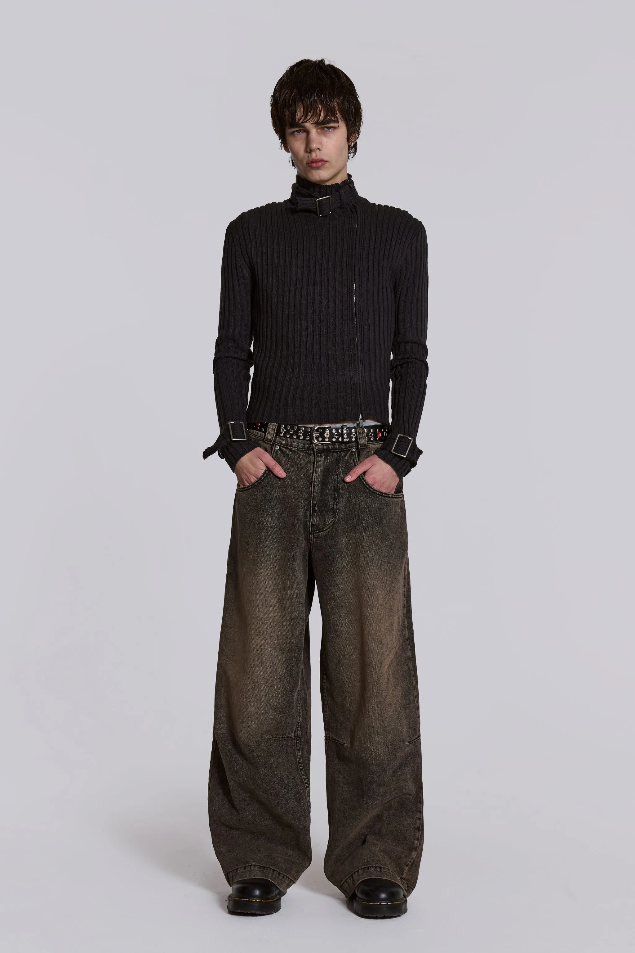 Acid Brown Colossus Jeans sold by Jaded London product image thumbnail 4