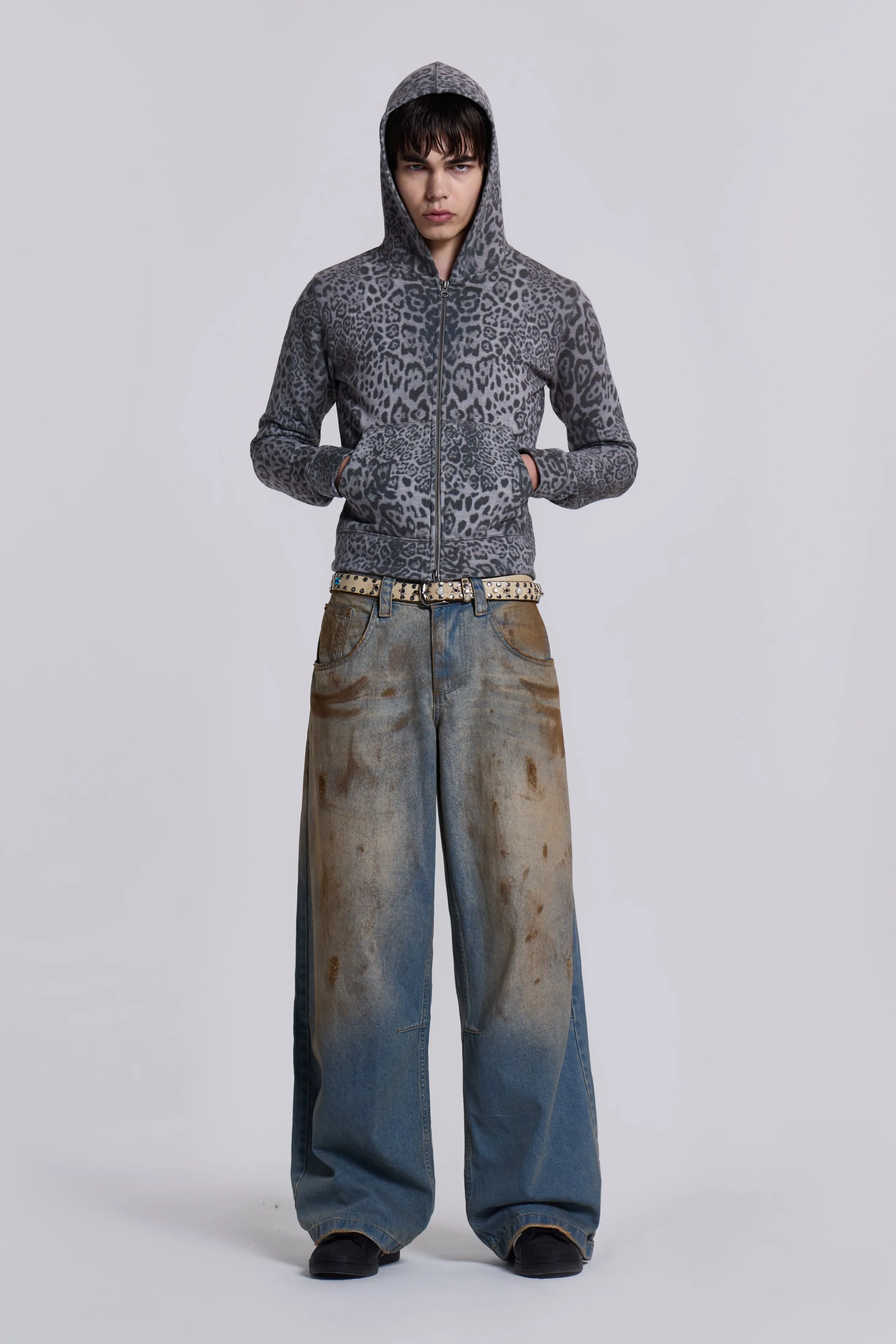 Snow Leopard Mini Monster Hoodie sold by Jaded London product image thumbnail 2