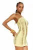 Yellow Umbra Halter Mini Dress sold by Jaded London