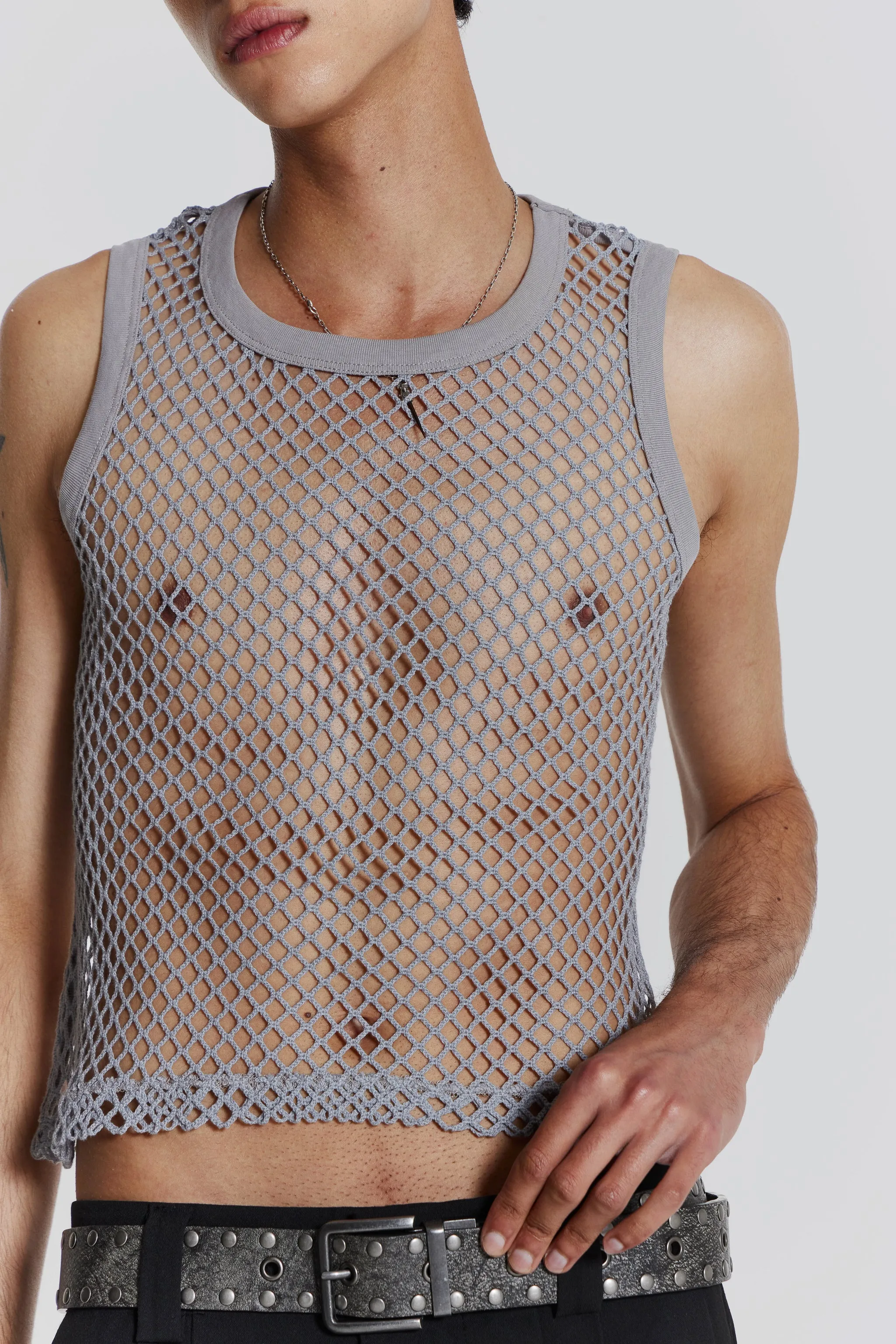 Chain Grey Vest sold by Jaded London product image thumbnail 4