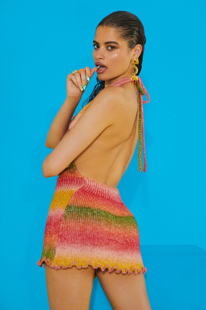 Multi Halter Knit Dress sold by Jaded London product image thumbnail 2