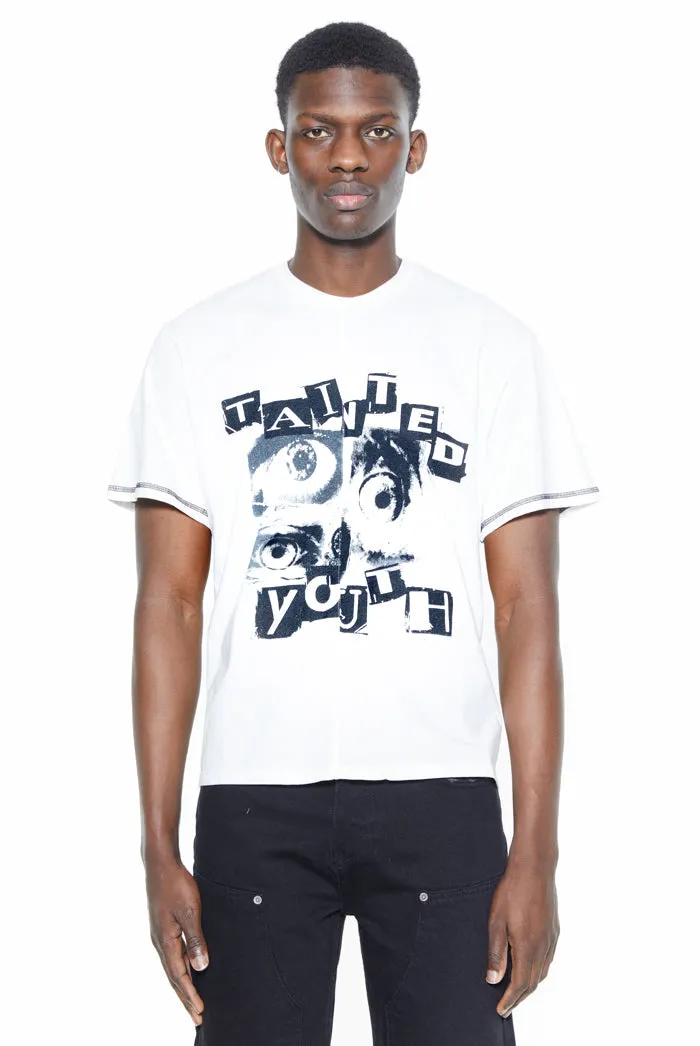大人気！Jaded London★NTRLS White Rib Tシャツ White Tainted Youth T-shirt | Parallel