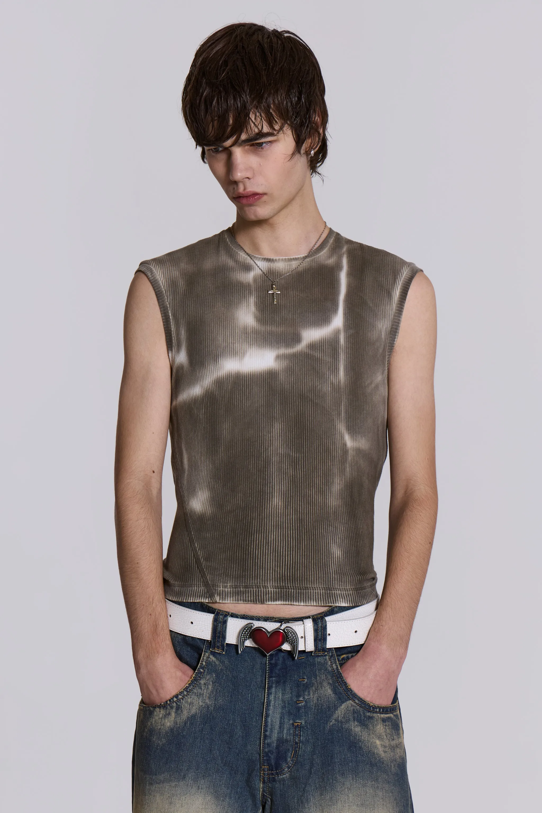 Grey Glare Tank sold by Jaded London