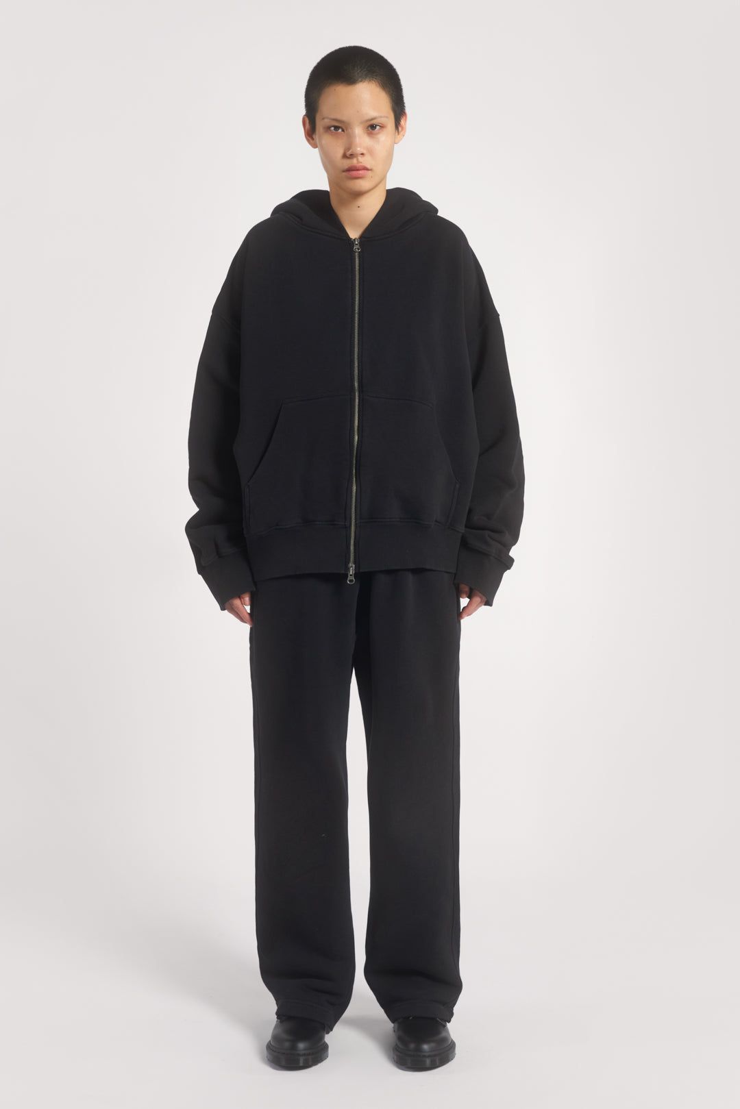 NTRLS Dust Black Oversized Zip Through Hoodie sold by Jaded London product image thumbnail 4