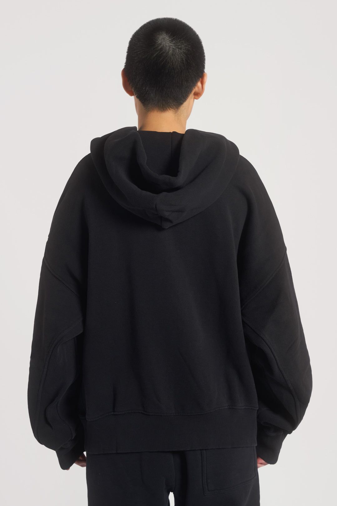 NTRLS Dust Black Oversized Zip Through Hoodie sold by Jaded London product image thumbnail 5