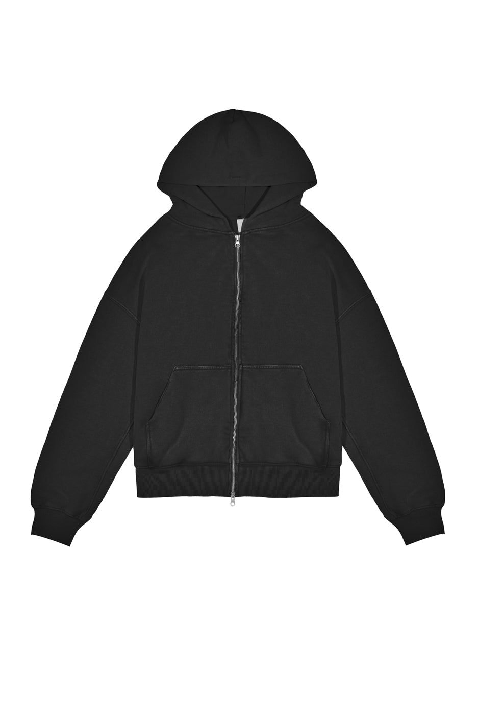 NTRLS Dust Black Oversized Zip Through Hoodie sold by Jaded London product image thumbnail 2