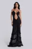 Fatale Maxi Dress in Midnight Black sold by Jaded London