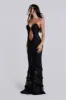 Fatale Maxi Dress in Midnight Black sold by Jaded London