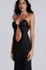 Fatale Maxi Dress in Midnight Black sold by Jaded London