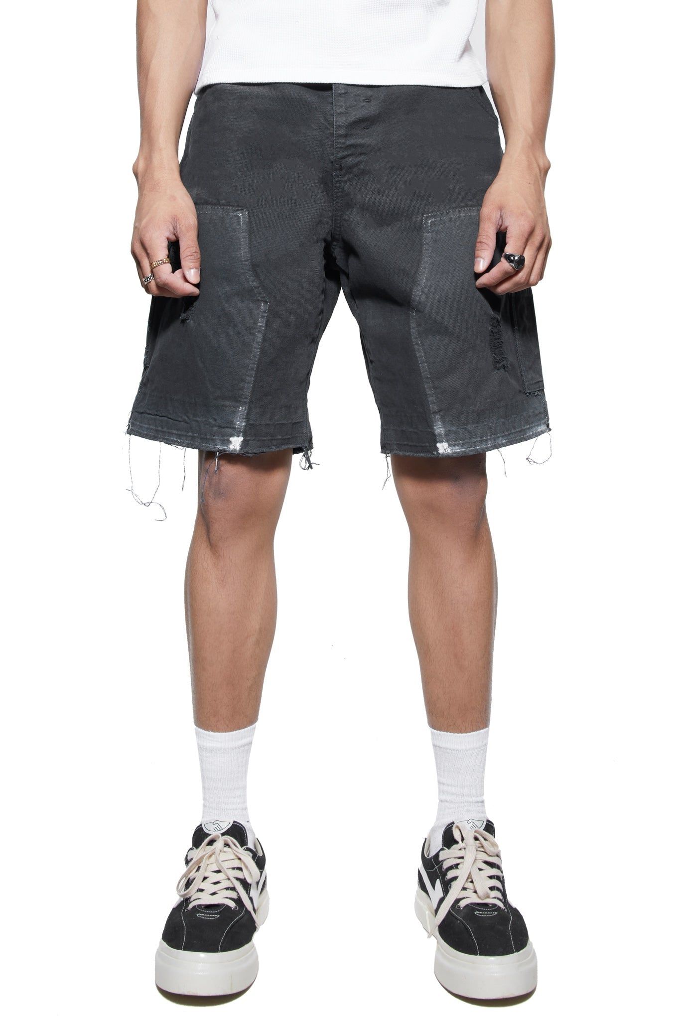 Vintage Black Rodeo Carpenter Shorts sold by Jaded London