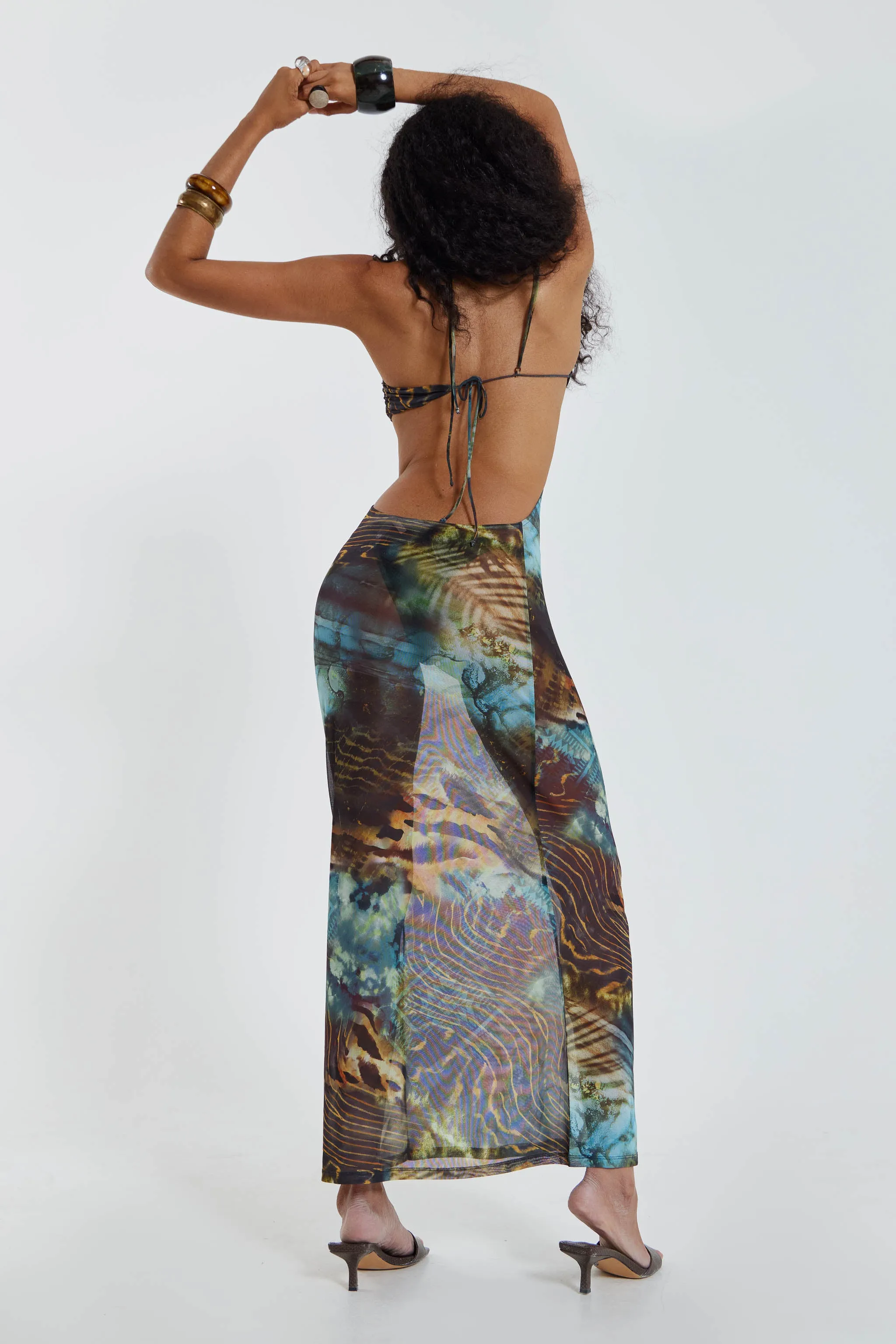 Oceana Mesh Maxi Dress sold by Jaded London product image thumbnail 4