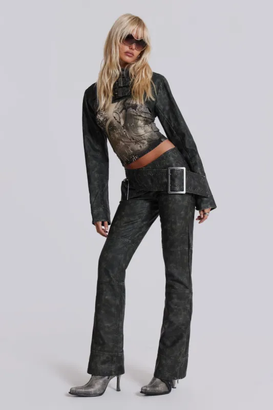 Assassin Faux Leather Trousers sold by Jaded London