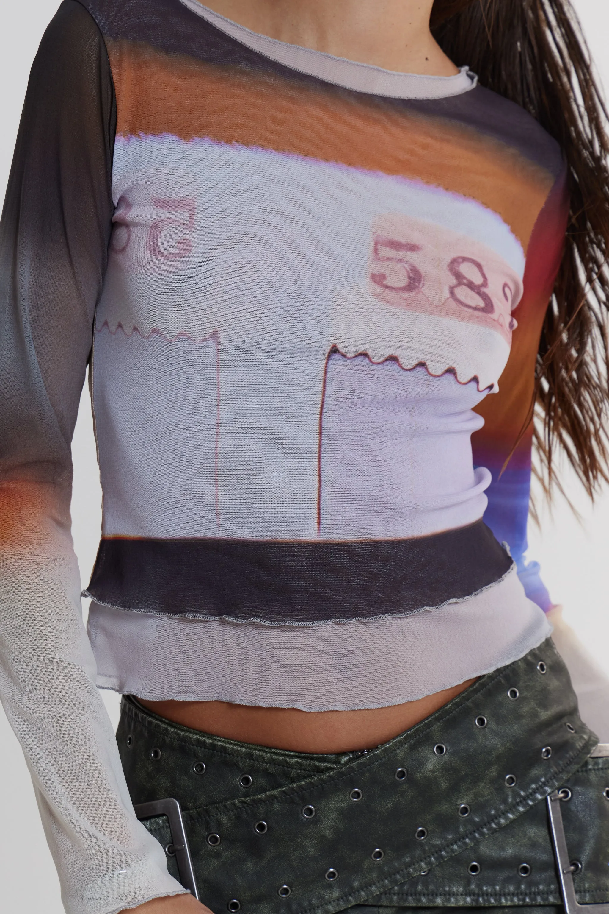 Reverie Mesh Long Sleeve Top sold by Jaded London product image thumbnail 5