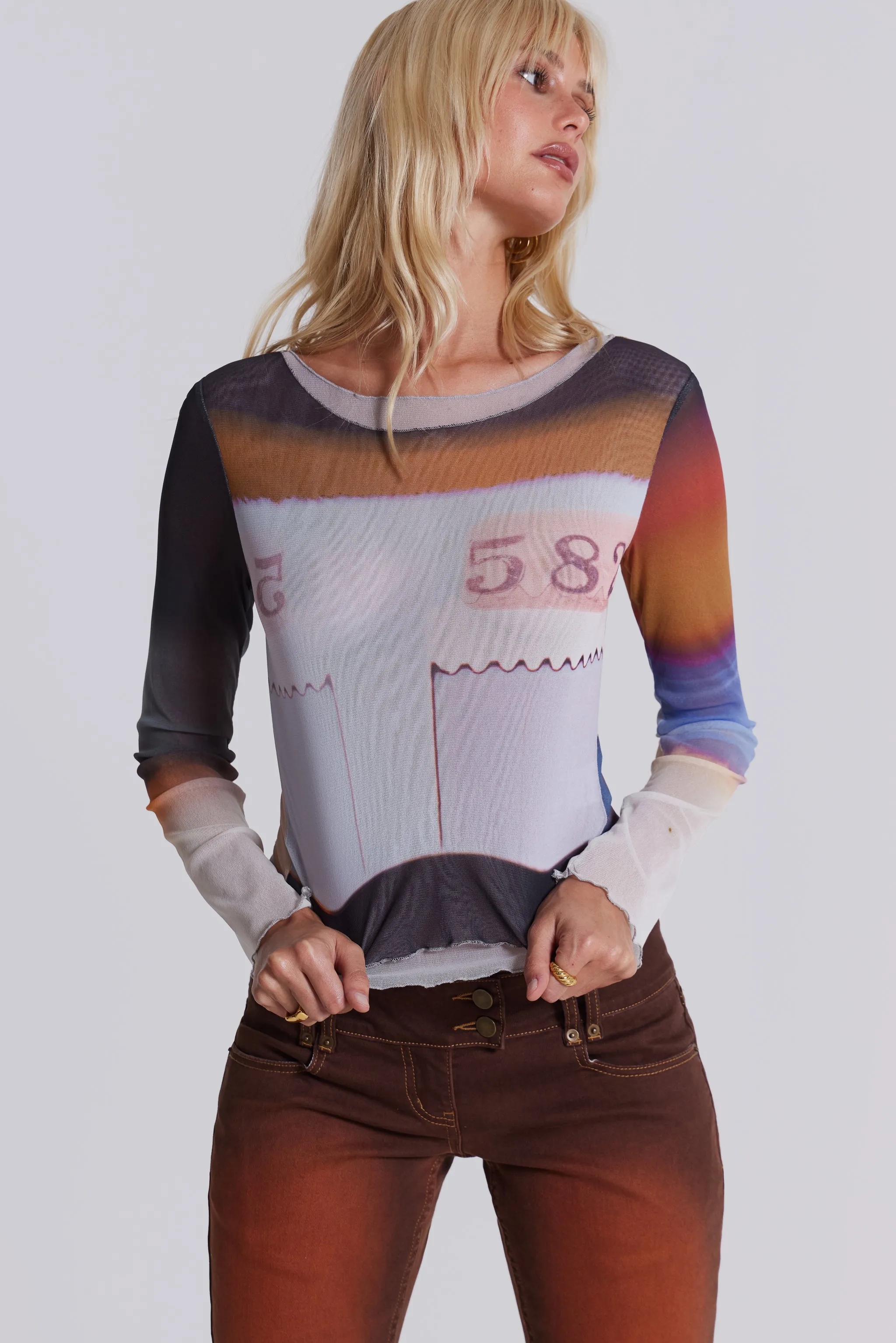 Reverie Mesh Long Sleeve Top sold by Jaded London product image thumbnail 2