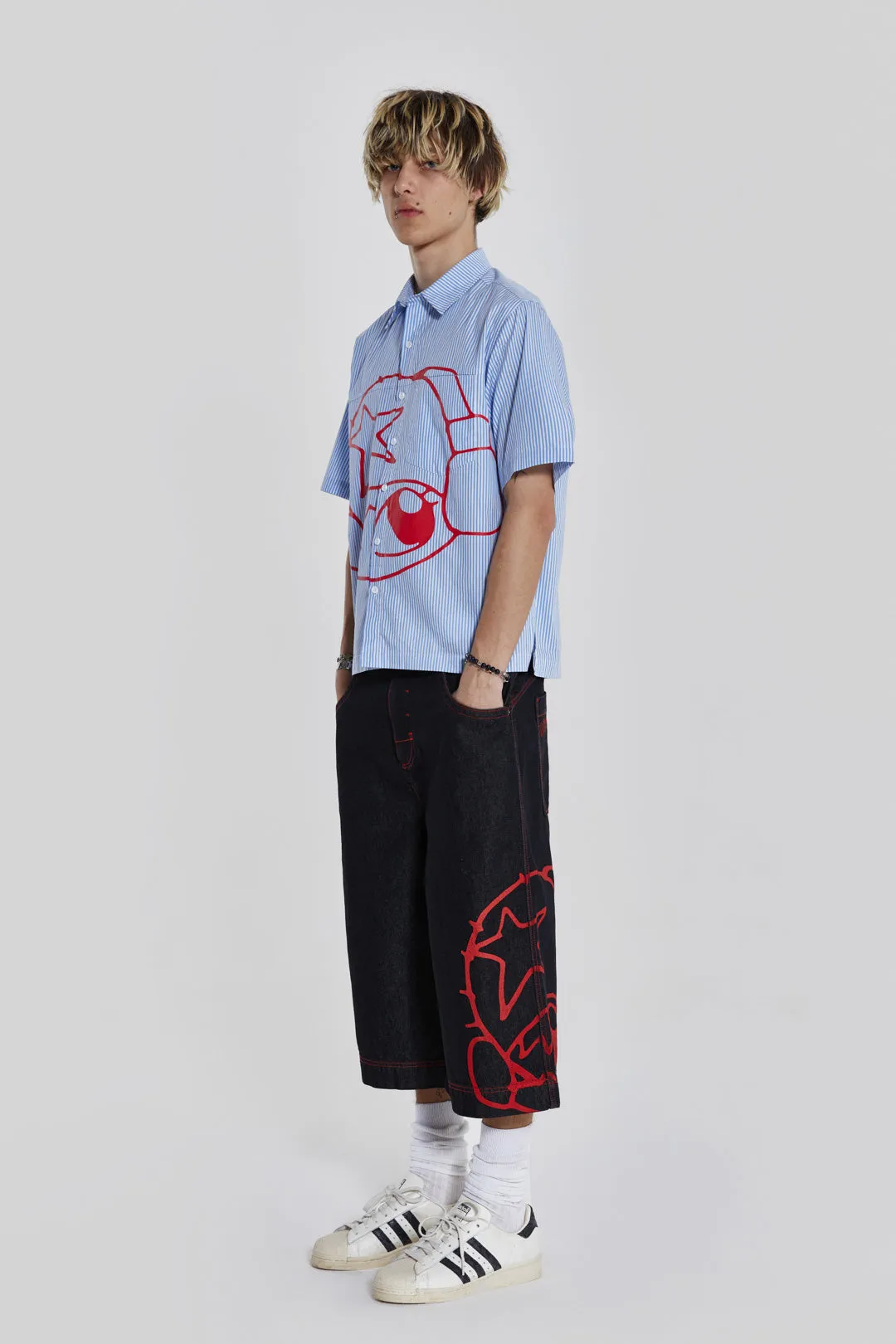 Volume Up Oversized Jorts sold by Jaded London product image thumbnail 3