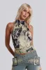 Vision Backless Halter Top sold by Jaded London