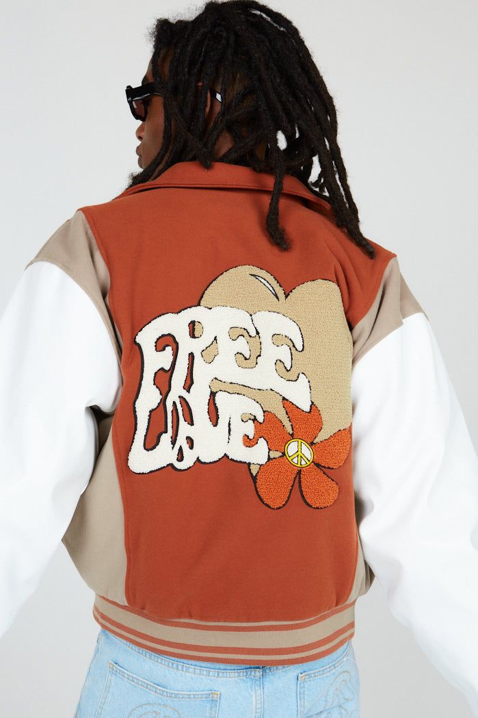 The Free Love Varsity Jacket sold by Jaded London product image thumbnail 6