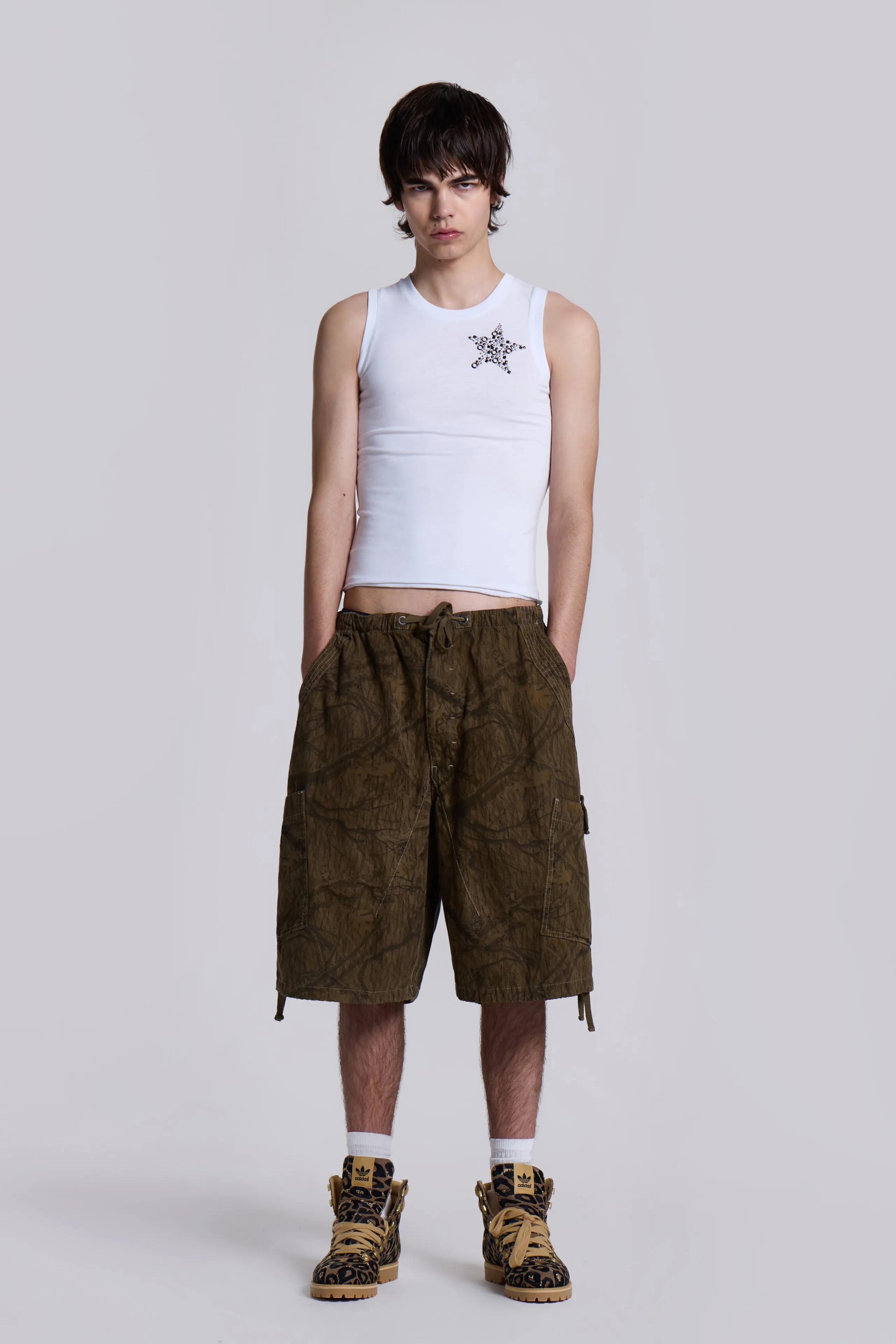 Forest Camo Parachute Shorts sold by Jaded London product image thumbnail 3