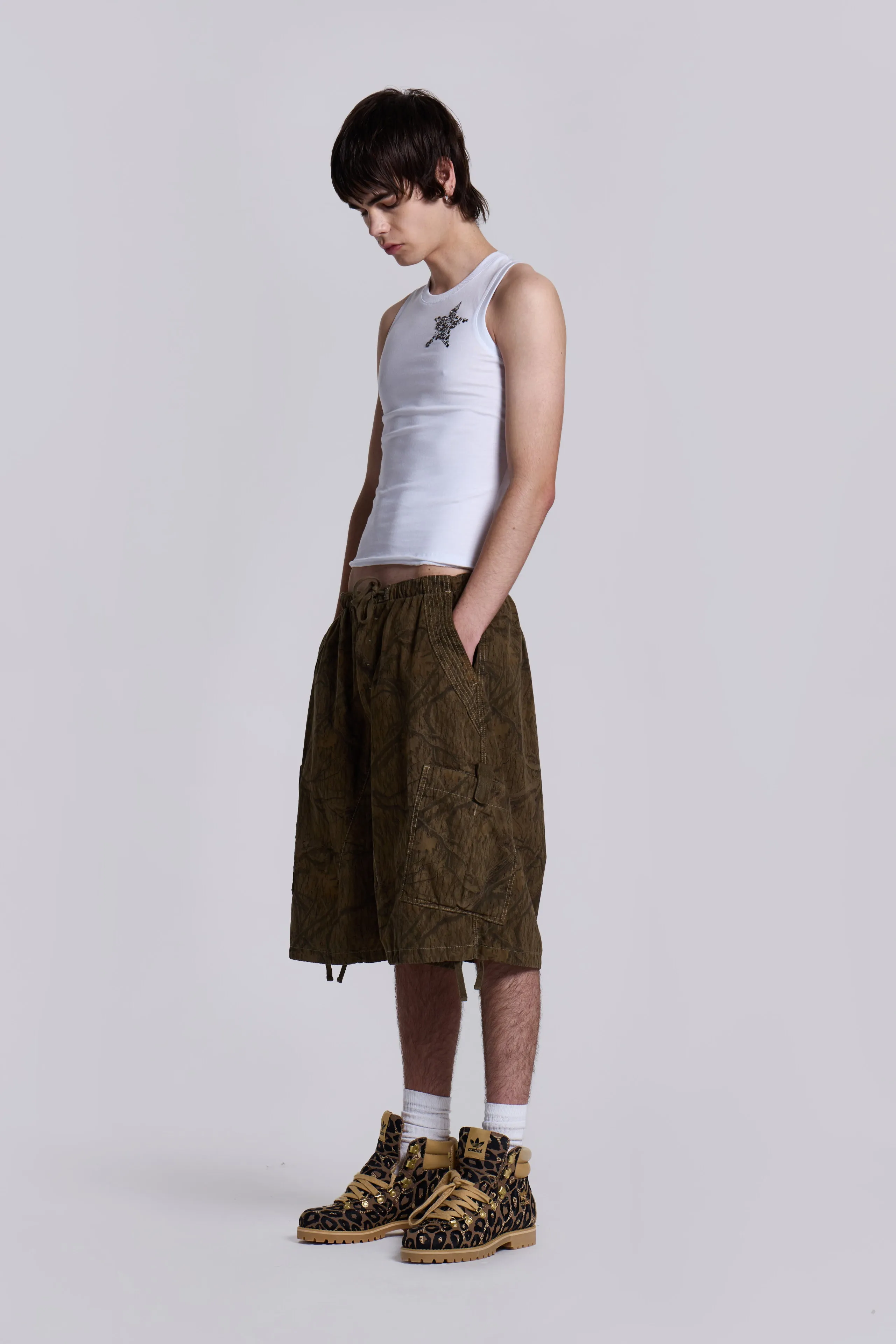 Forest Camo Parachute Shorts sold by Jaded London product image thumbnail 2