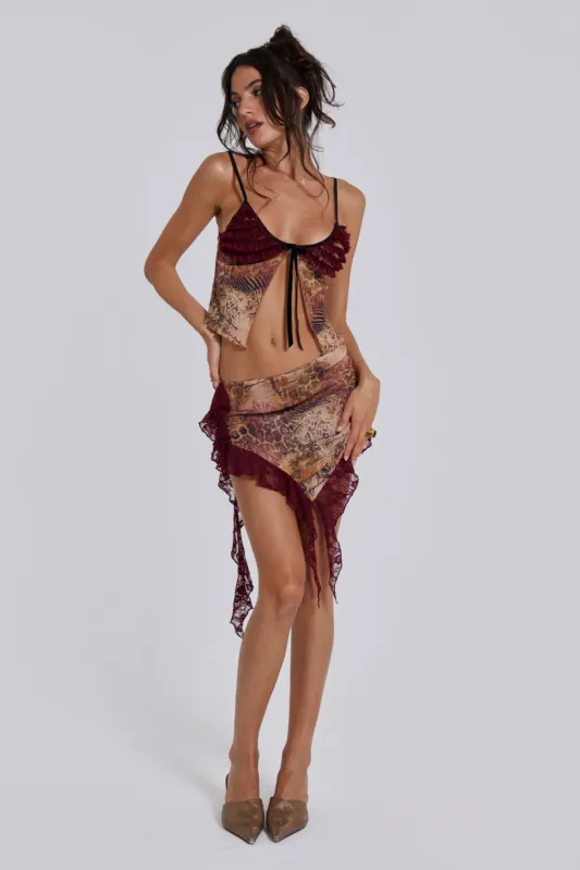 Celestia Lace Mini Skirt sold by Jaded London