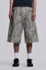Leopard Fade Colossus Jorts sold by Jaded London