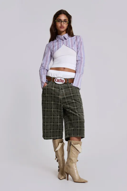 Brooklyn Cord Jumbo Jorts made by Jaded London