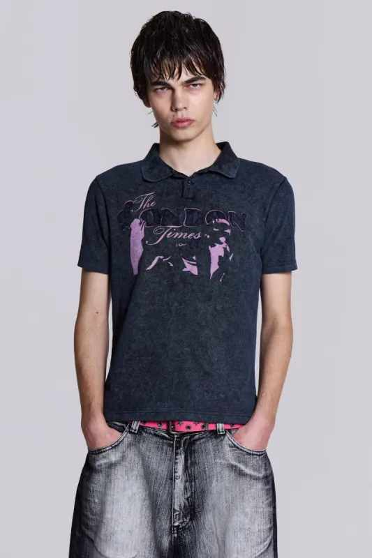 関税送料込【JADED LONDON】Bones Polo Shirt Bones Polo Shirt | Jaded London | Clothing