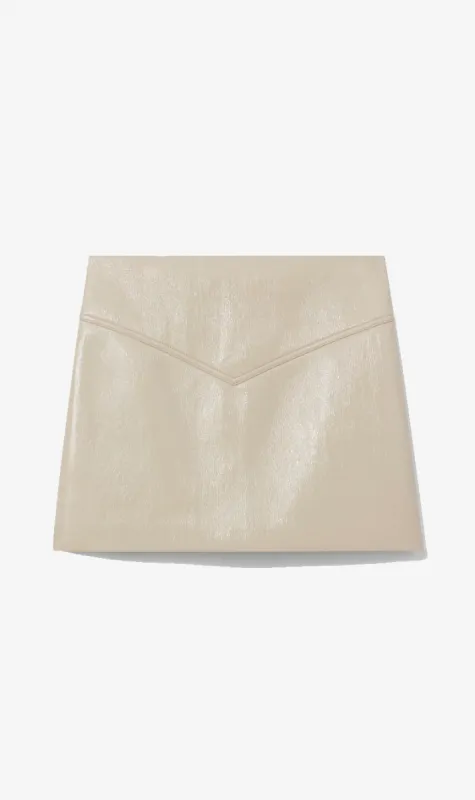 Proenza Schouler White Label | Vinyl Mini Skirt - Fawn made by Proenza Schouler