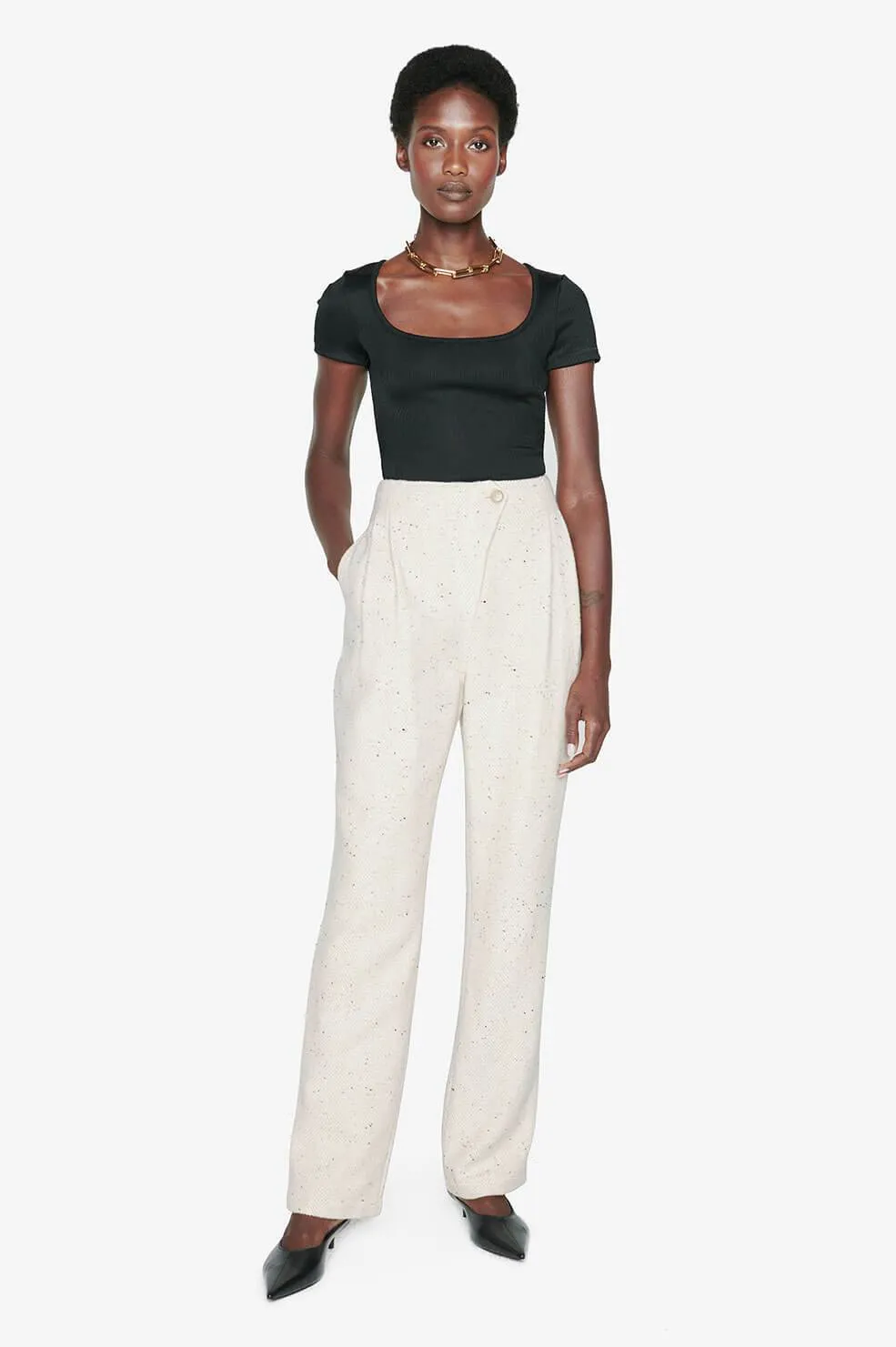 Anine Bing | Ari Trouser - Cream sold by Sister & Co product image thumbnail 2