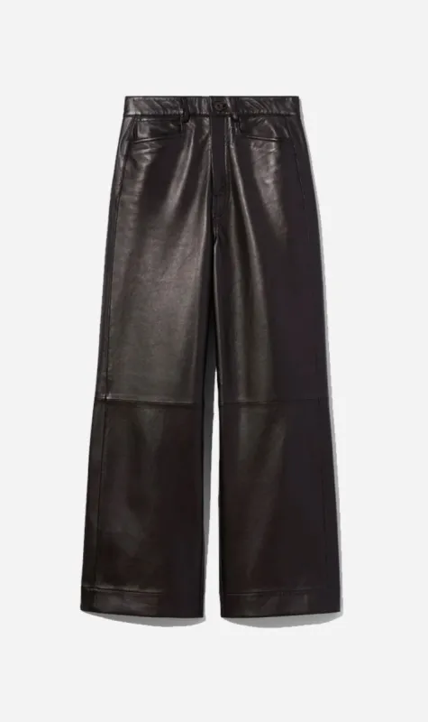 Proenza Schouler White Label | Leather Culottes - Black sold by Sister & Co