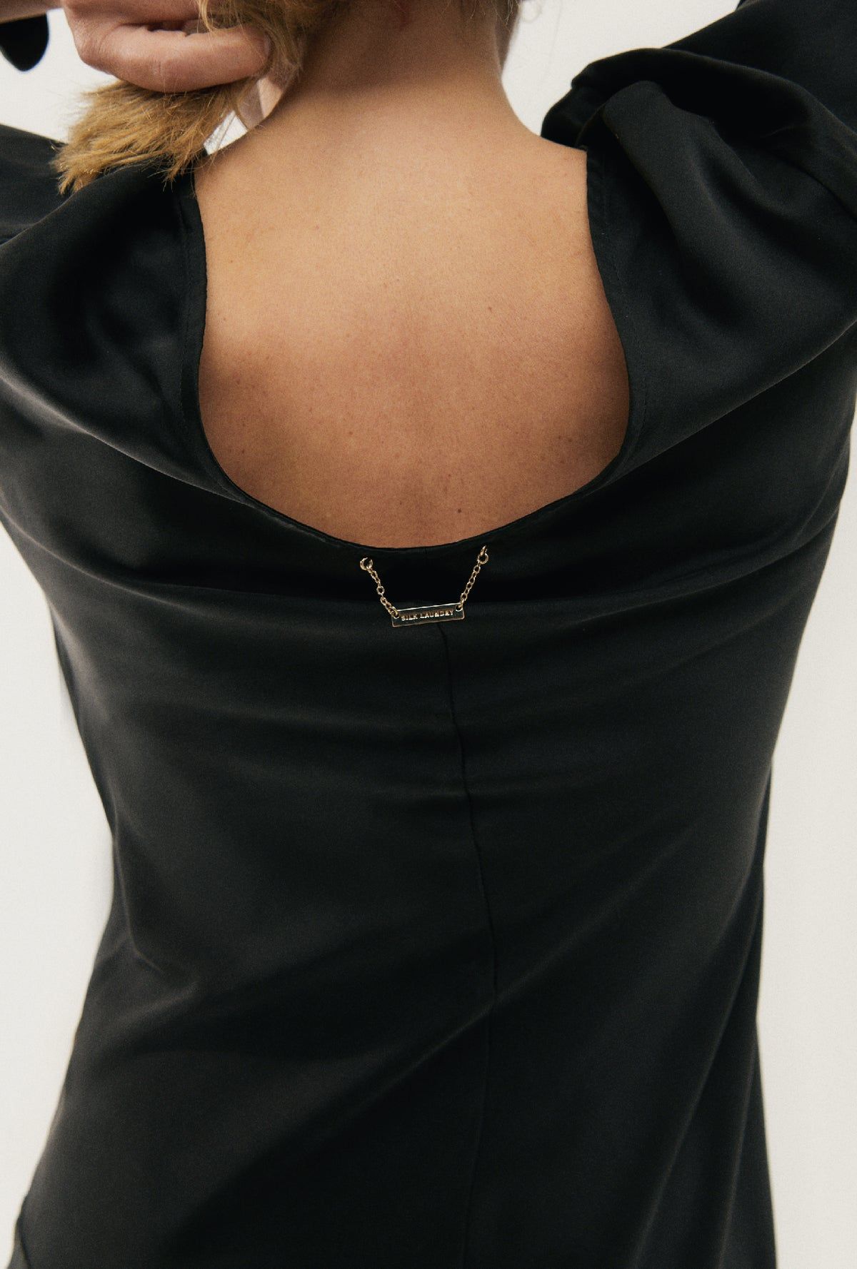 Silk Laundry | Full Sleeve Bias Cut Dress - Black sold by Sister & Co product image thumbnail 5