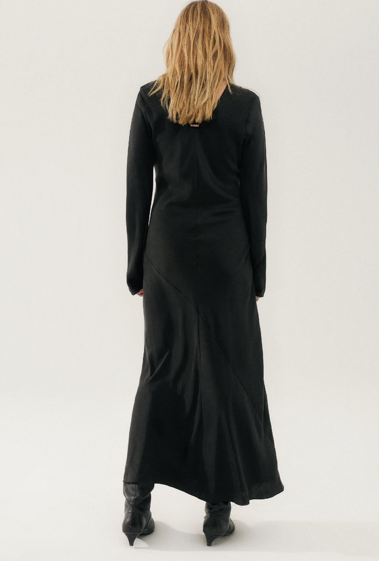 Silk Laundry | Full Sleeve Bias Cut Dress - Black sold by Sister & Co product image thumbnail 3