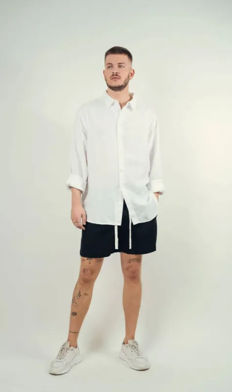 Kore Studios | Amalfi Linen Short - Black sold by Sister & Co