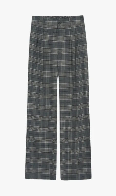 Anine Bing | Carrie Pant - Grey Plaid sold by Sister & Co