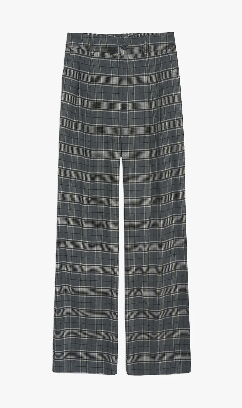 Anine Bing | Carrie Pant - Grey Plaid sold by Sister & Co