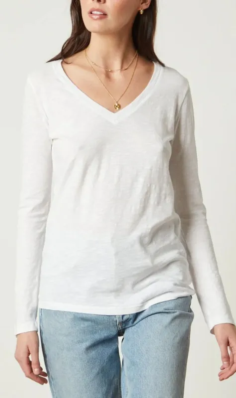 Velvet | Blaire Original Slub Tee - White sold by Sister & Co